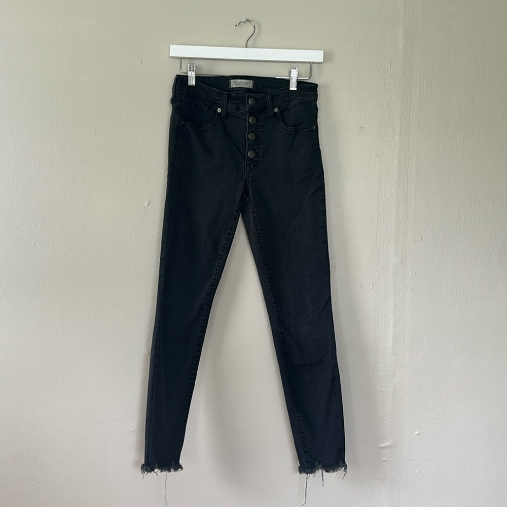 Madewell black high rise skinny 27